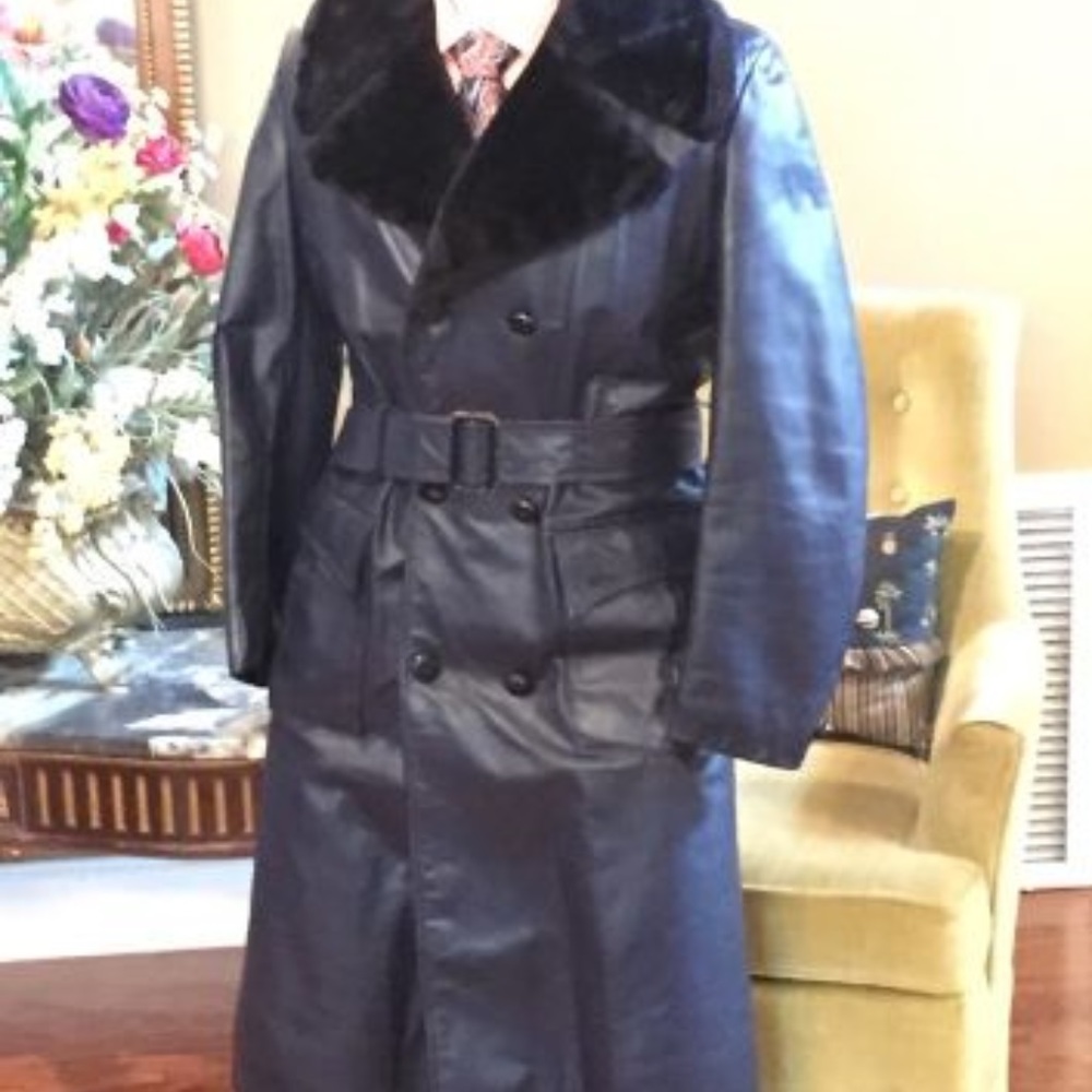 Vintage 1970’s Leather & Faux-Fur Trench-Coat